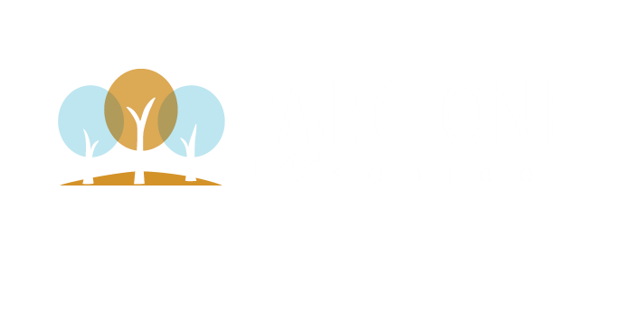 a tree with three blue and yellow trees logo