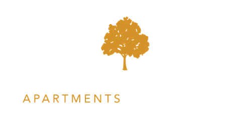 a graphic of an oak tree with the words apartments