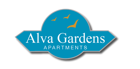 the logo for aiaa gardens apartments