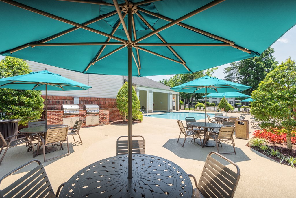 our apartments showcase a swimming pool at The Madison at Adams Farm, Greensboro North Carolina