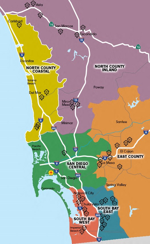 a map of the east coast and the map