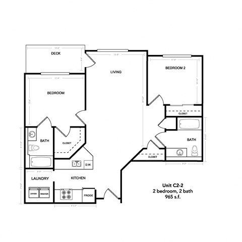 2 Bedroom 965