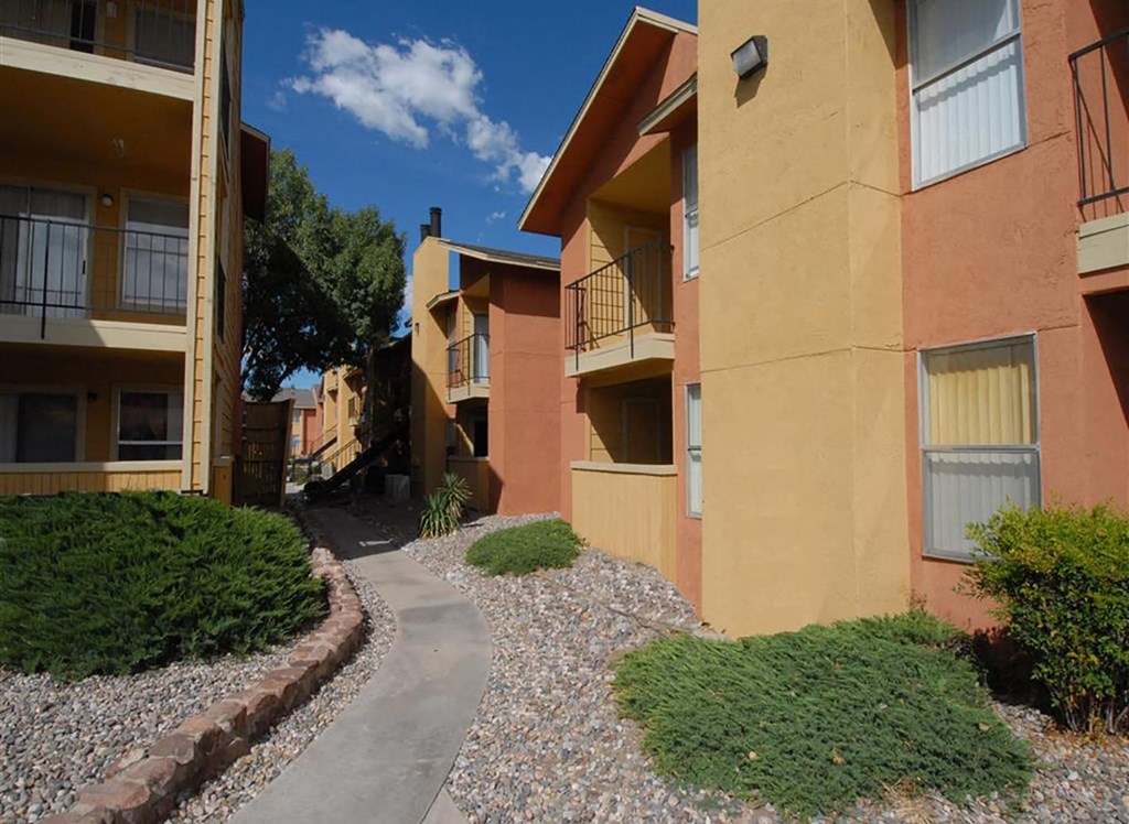 buildings and walkway
