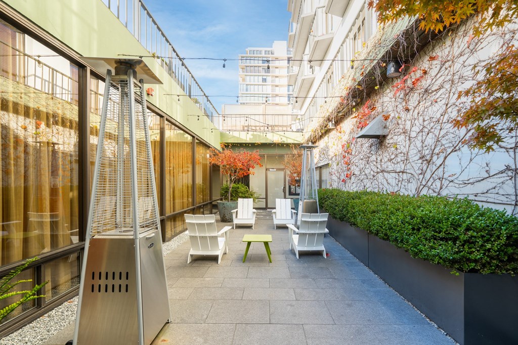 Patio with Heating Lamps