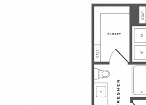 One Bedroom Floorplan
