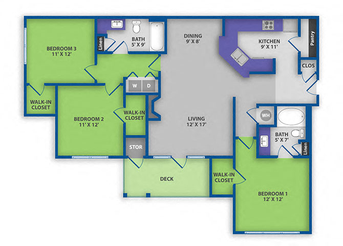Mallard three bedroom two bathroom