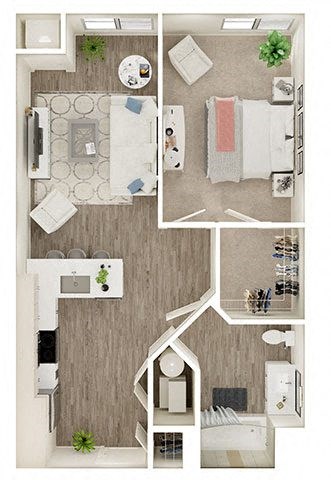 One bedroom one bathroom