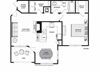 The Nook Floor Plan The Nook Floor Plan at Blu on the Boulevard, Baton Rouge, LA