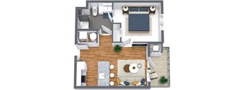 Confluence One Bedroom One Bathroom