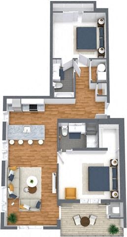 Current Two Bedrooms Two Bathrooms