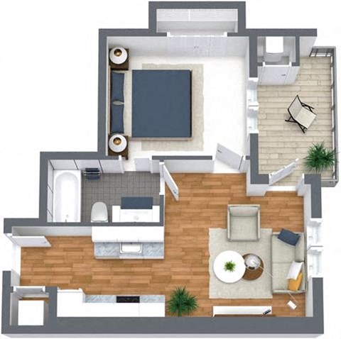 Riverside One Bedroom One Bathroom