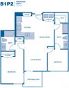 B4P1 Floor Plan B4P1 1,156 sq.ft. Floor Plan at Sherman Circle, Van Nuys, CA