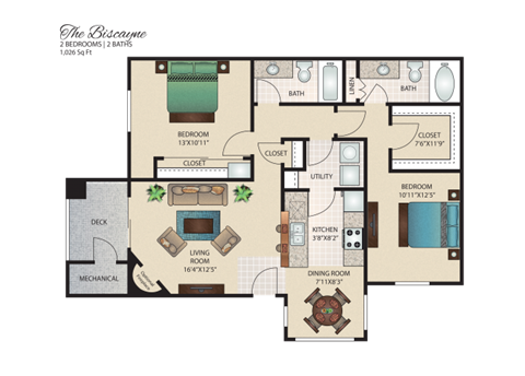 The Biscayne Floor Plan at Sunstone, Las Vegas