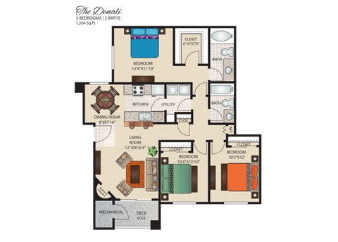 The Denali Floor Plan at Sunstone, Las Vegas, 89147