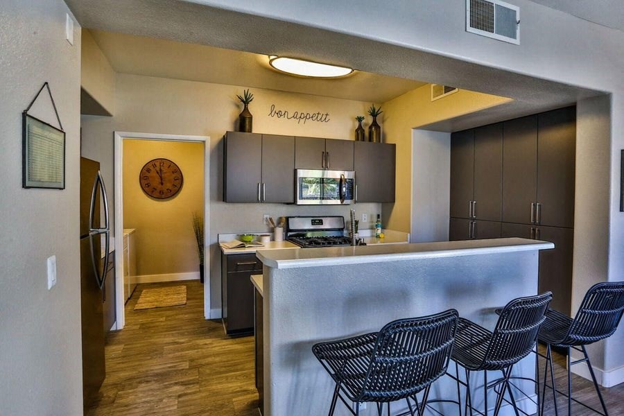 kitchen and barstools at Solitude at Centennial, Nevada