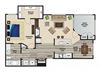 Biscayne Floor Plan Biscayne 796 sq.ft. Floor Plan at Solitude at Centennial, Las Vegas, NV