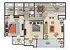 Cascade Floor Plan Cascade 1,079 sq.ft. Floor Plan at Solitude at Centennial, Las Vegas, Nevada