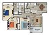 Everglade Floor Plan Everglade 1,250 sq.ft. Floor Plan at Solitude at Centennial, Las Vegas
