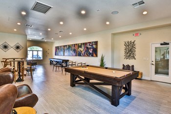 Clubhouse with billiards table Clubhouse with billiards table at Monaco Park, Las Vegas, NV - Photo Gallery 3