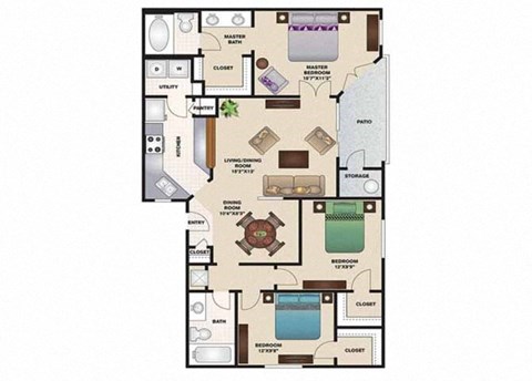 Monte Carlo floor plan at Monaco Park, Las Vegas, Nevada
