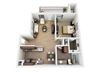 A2 Floor plan 1 Bed - 1 Bath |735 sq. ft.