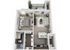 furnished 3D rendering of floor plan A2