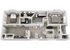 furnished 3D rendering of floor plan B3