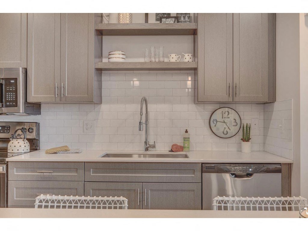 the kitchen is clean and ready for us to use