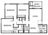 Three bedroom two bathroom 3A floor plan Three bedroom two bathroom 3A floor plan at The Ashton, Corona, California