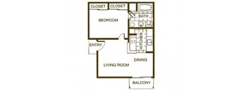1A floor plan 468 sf