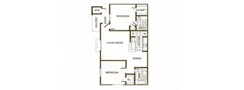 2A floor plan 943 sf