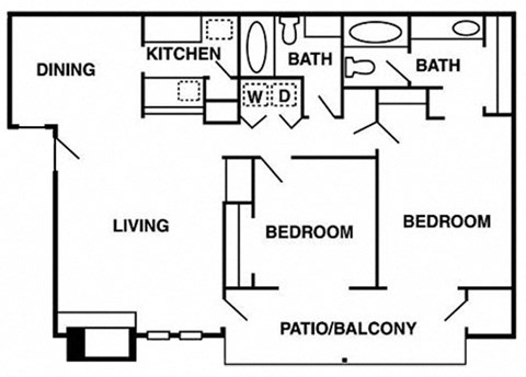 Two Bedroom Two Bathroom