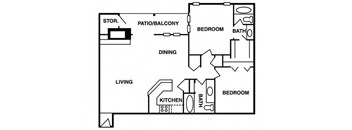 Two Bedroom Two Bathroom