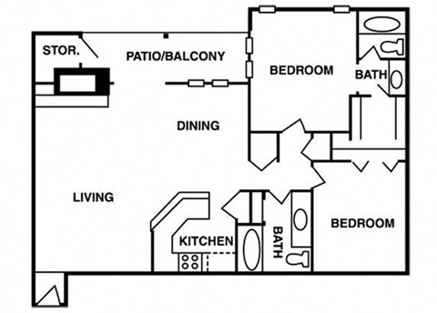 Two Bedroom Two Bathroom