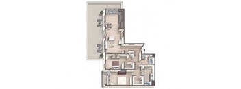Chic C6 floor plan.
