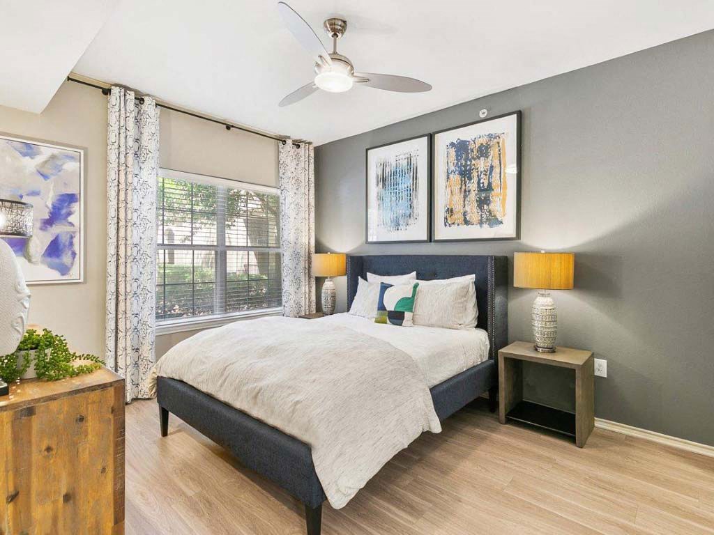 Model apartment home bedroom