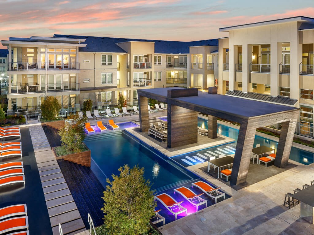 aerial view of building exterior