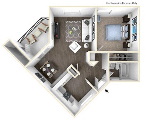 One Bedroom One Bathroom