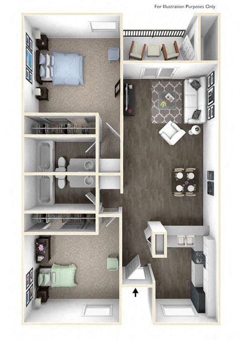 Two Bedroom Two Bathroom