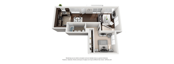 two bedroom two bathroom floorplan