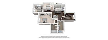 Three bedroom Three bathroom floorplan