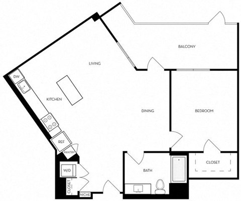 one bedroom one bathroom