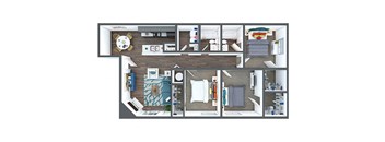 C1 Floor Plan at 5400 Vistas, Las Vegas, NV, 89120