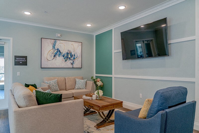 Clubhouse with seating