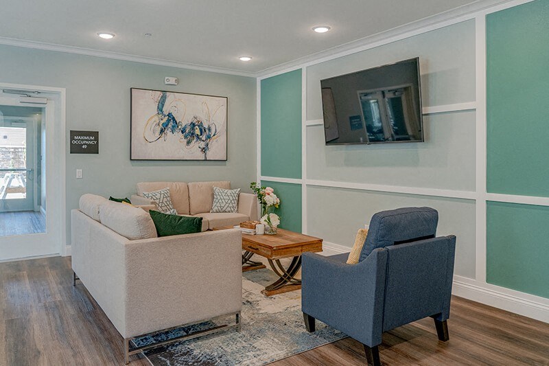 Clubhouse with seating