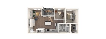 Premier One Bedroom, One Bathroom Den A