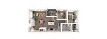 Premier One Bedroom, One Bathroom Den B