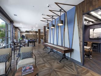 Community Club House with Shuffleboard Table