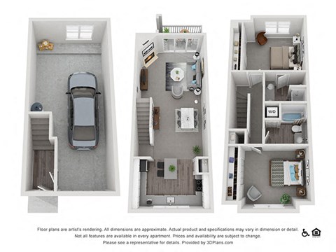 22CB 875 sq.ft. Floor Plan at Lionsgate South, Oregon, 97124