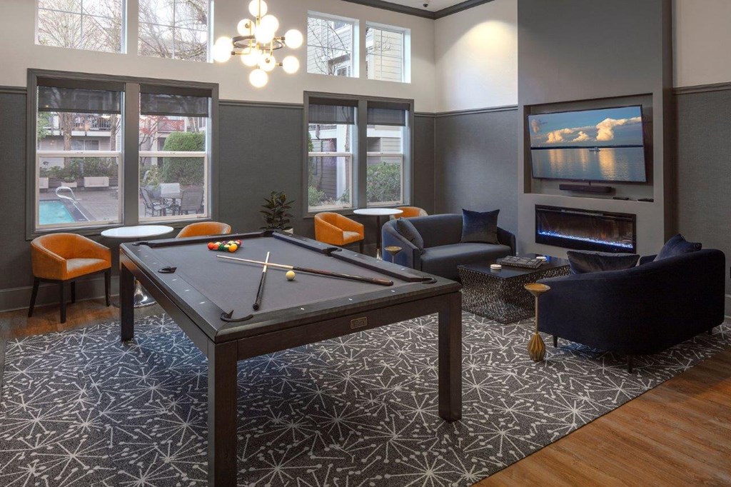 Clubhouse With Billiards Table at Lionsgate South, Hillsboro, 97124